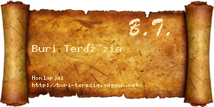 Buri Terézia névjegykártya