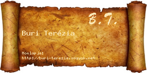 Buri Terézia névjegykártya